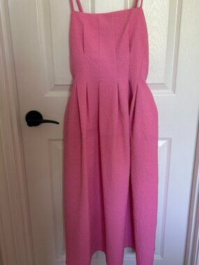 Pink Strut & Bolt Spaghetti Strap Midi Dress